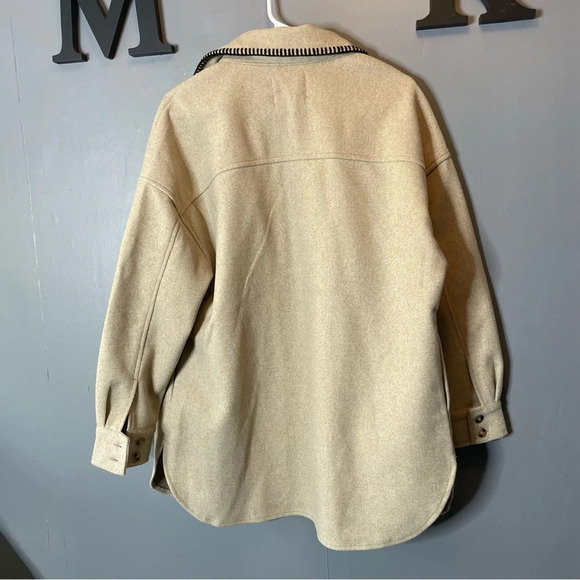 Ashley Outerwear oversized whipstitch blanket jacket women’s size small - Picture 8 of 10